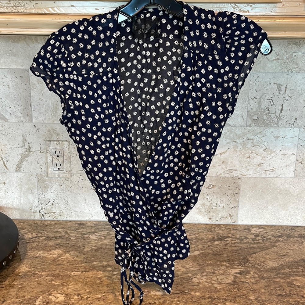 Reformation wrap blouse